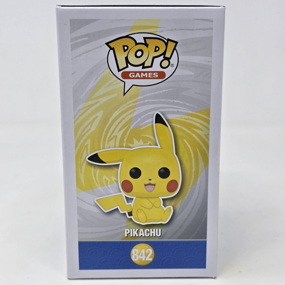 Funko Pop Games Pokemon Pikachu 842 Vinyl Figure Standard Yellow New In Box - Picture 4 of 6
